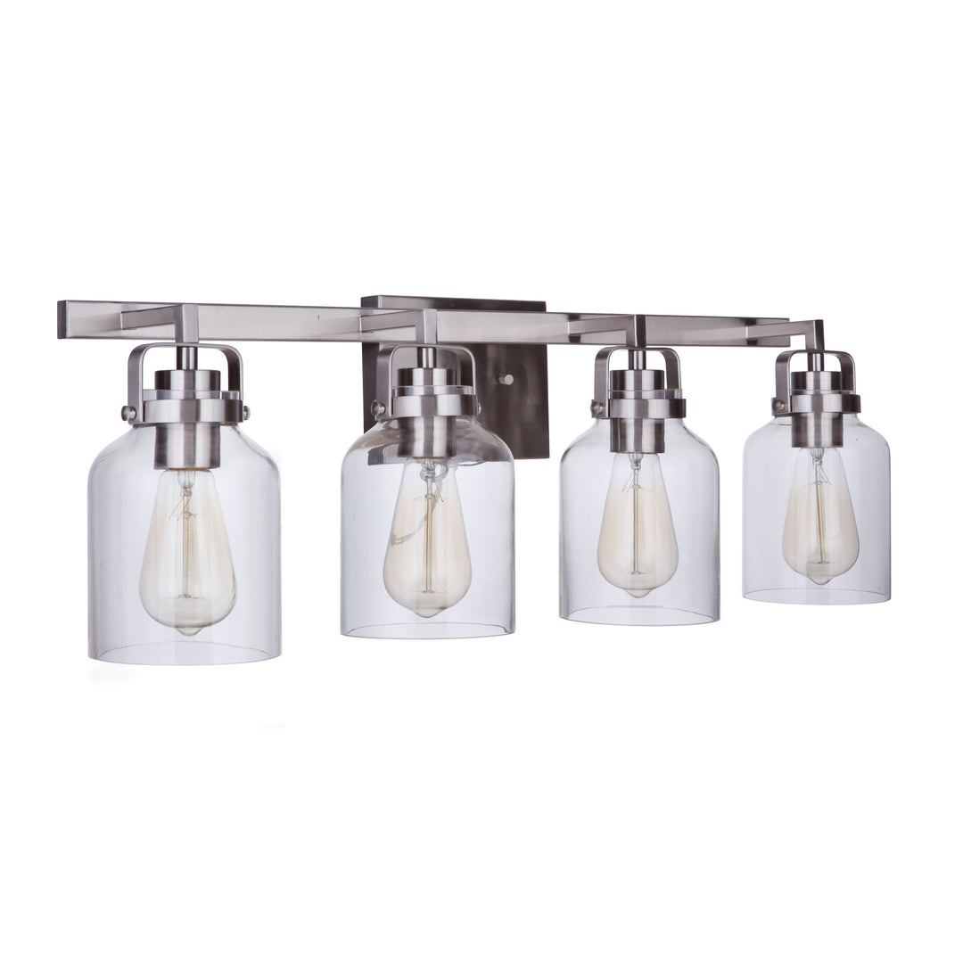 CRAFTMADE Foxwood 4 Light Vanity in Brushed Polished Nickel