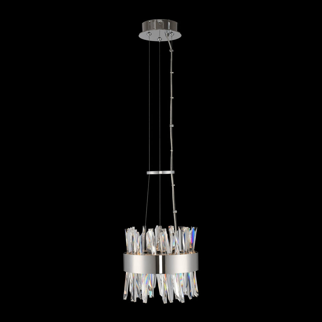 Allegri Glacier 10 Inch LED Mini Pendant Chrome