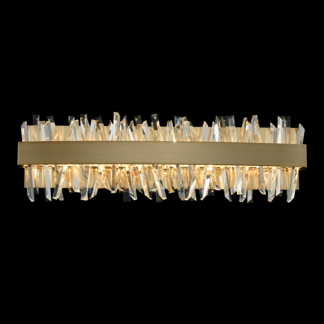 Allegri Glacier 24 Inch LED ADA Bath Brushed Champagne Gold