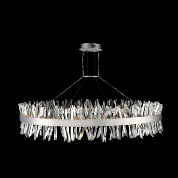 Allegri Glacier 60 Inch LED Round Pendant Chrome