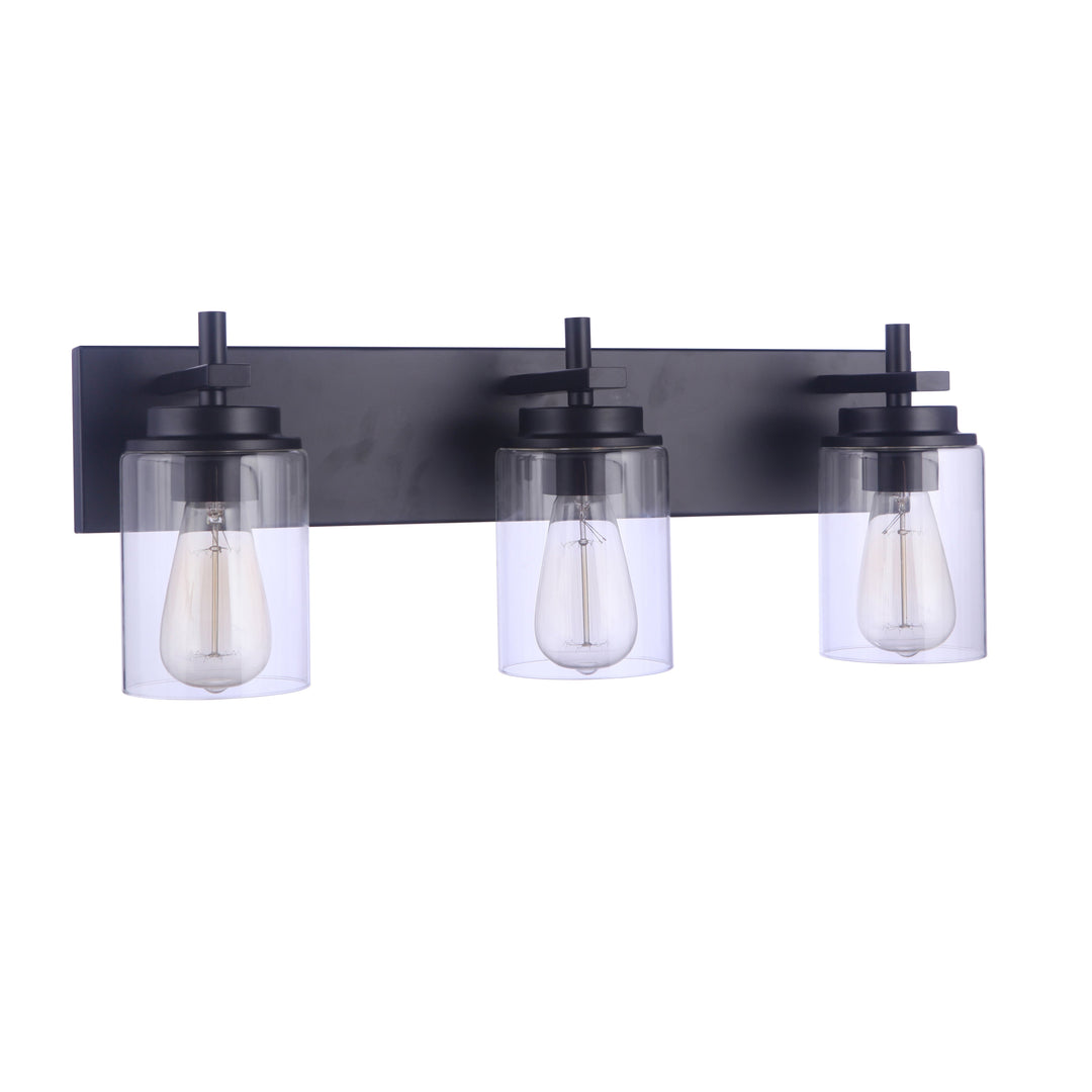 Reeves 3 Light Vanity in Flat Black CRAFTMADE