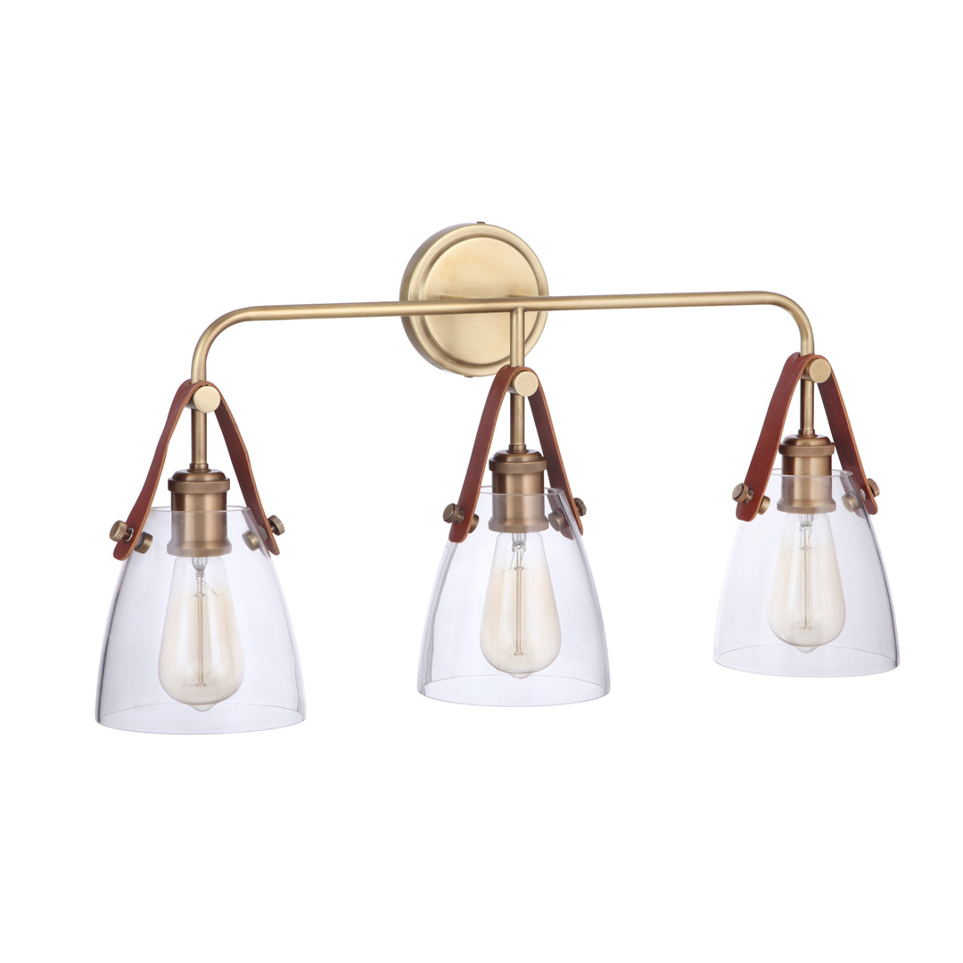 CRAFTMADE Hagen 3 Light Vanity in Vintage Brass