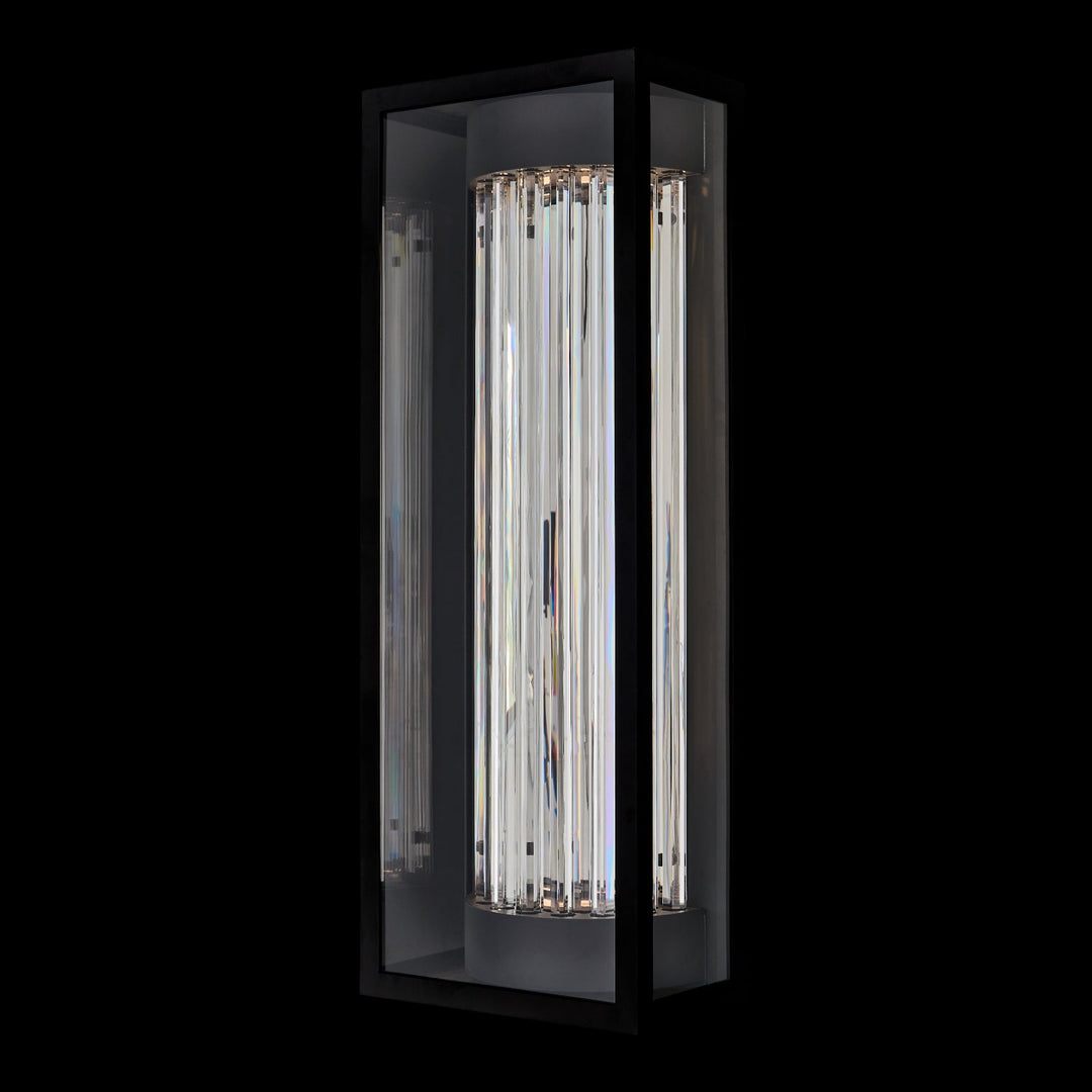 Allegri Cilindro  Esterno 28 in  Black Fluorocarbon Outdoor Wall Sconce