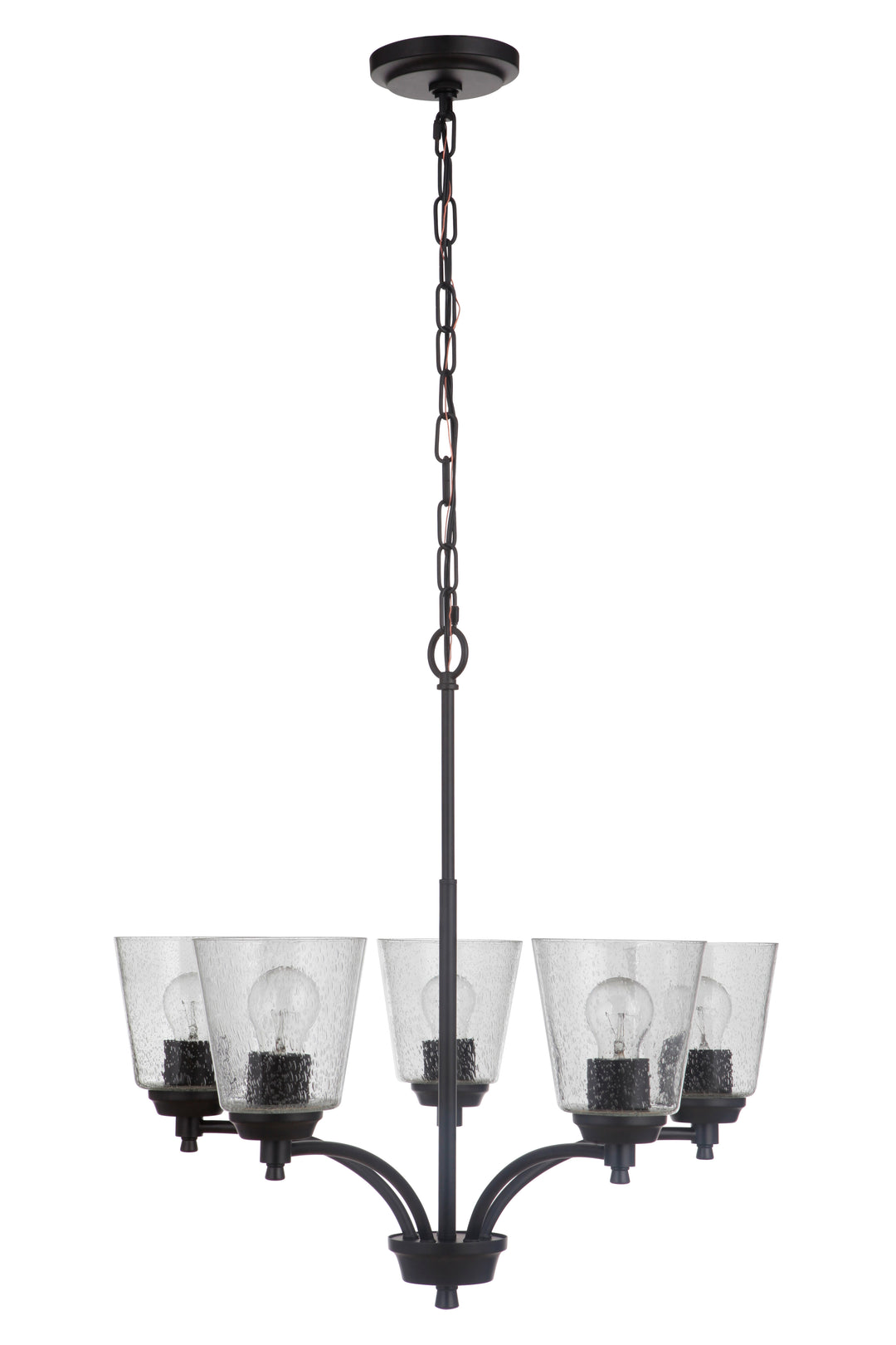 CRAFTMADE Tyler 5 Light Chandelier in Flat Black