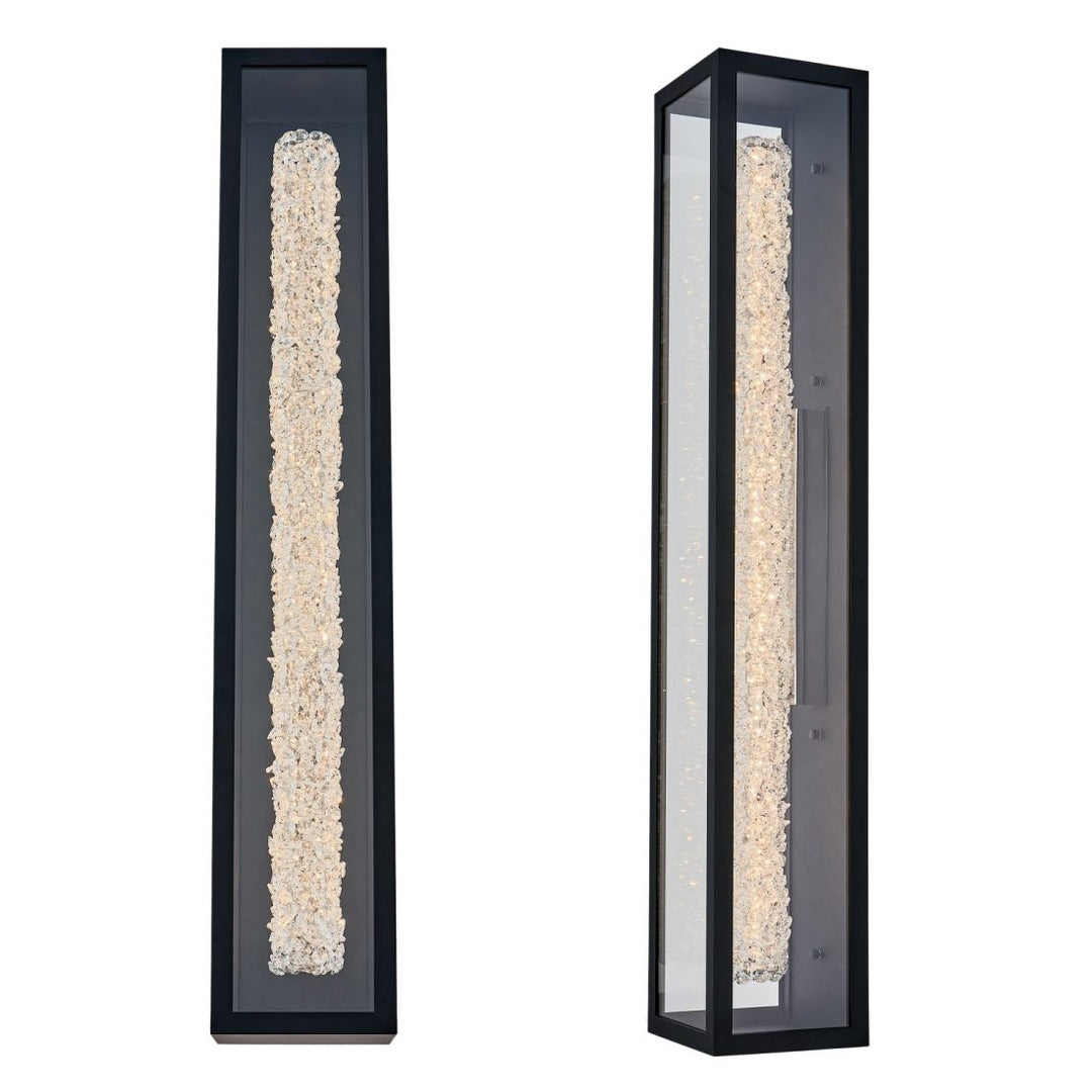 Allegri Lina Esterno 38 in Black Fluorocarbon Outdoor Wall Sconce