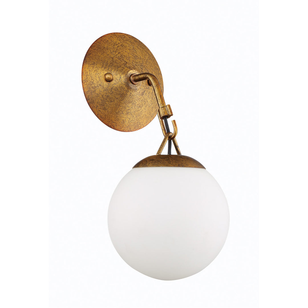 Orion 1 Light Wall Sconce in Patina Aged Brass CRAFTMADE