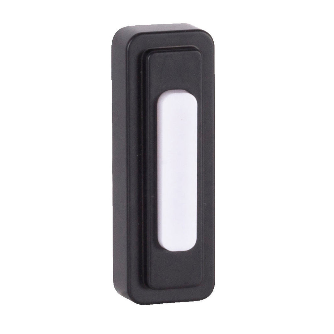 CRAFTMADE Surface Mount LED Lighted Push Button, Tiered in Flat Black