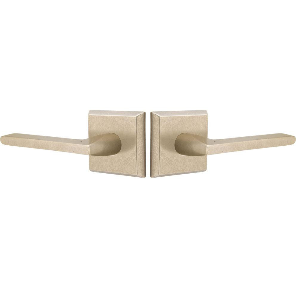 EMTEK Emtek Solid Brass Sandcast Lariat Lever With Square Rosette