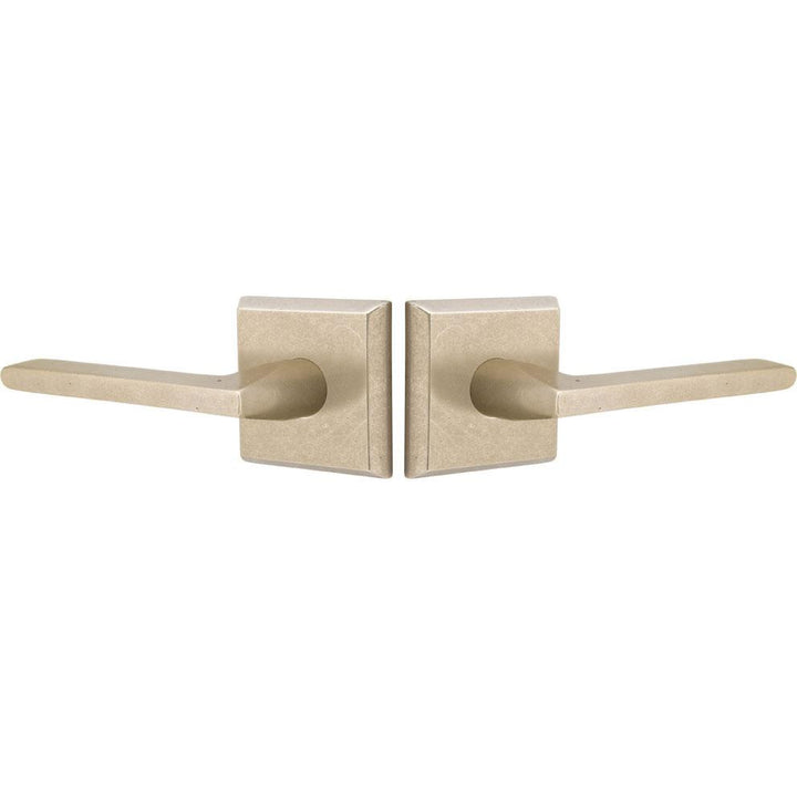 EMTEK Emtek Solid Brass Sandcast Lariat Lever With Square Rosette