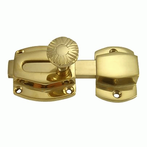 COPPER MOUNTAIN HARDWARE 1 1/2 Inch Plain Cabinet Latch (Lacquered Brass Finish)