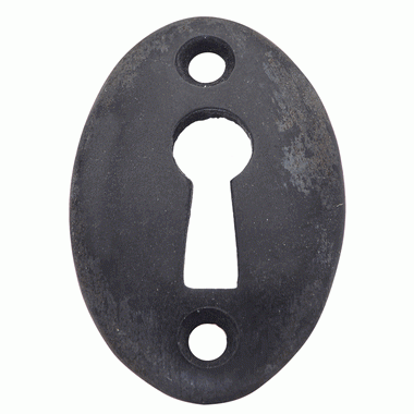 COPPER MOUNTAIN HARDWARE 1 1/2 Inch Solid Brass Traditional Oval Escutcheon (Oil Rubbed Bronze Finish)