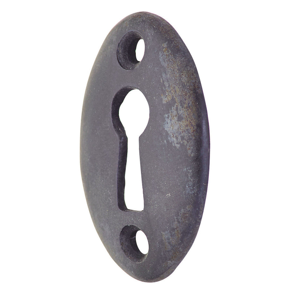 COPPER MOUNTAIN HARDWARE 1 1/2 Inch Solid Brass Traditional Oval Escutcheon (Oil Rubbed Bronze Finish)