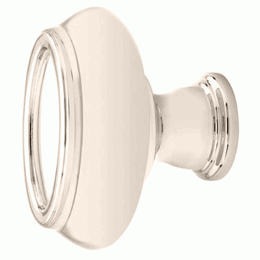 EMTEK 1 1/2 Inch Solid Brass Geometric Oval Cabinet Knob (Polished Nickel Finish)