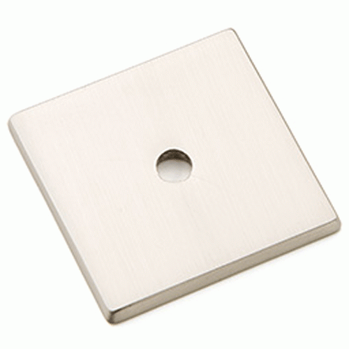 EMTEK 1 1/4 Inch Art Deco Square Back Plate (Brushed Nickel Finish)