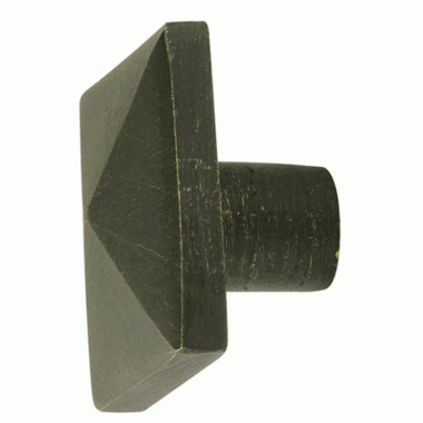 EMTEK 1 1/4 Inch Sandcast Bronze Square Knob (Medium Bronze Finish)