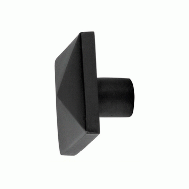 EMTEK 1 1/4 Inch Art Nouveau Diamond Knob (Flat Black Finish)