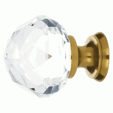 EMTEK 1 1/4 Inch Diamond Cabinet Knob (Antique Brass Finish)