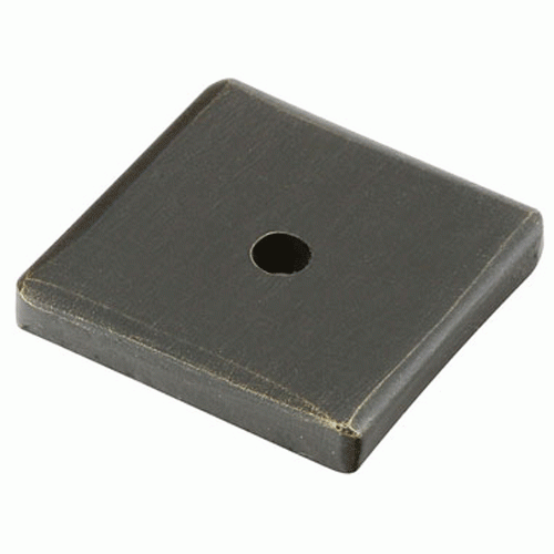 EMTEK 1 1/4 Inch Sandcast Square Back Plate (Oil Rubbed Bronze Finish)