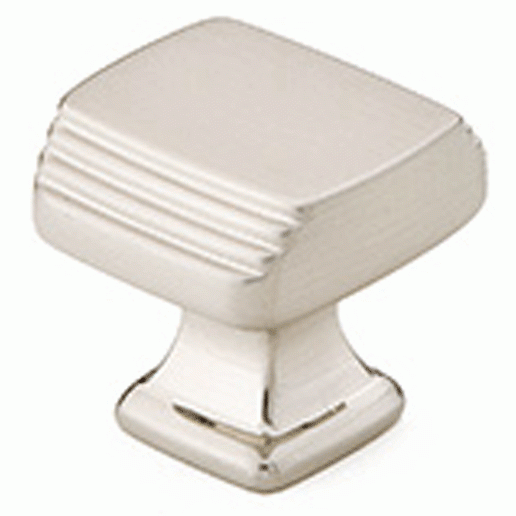 EMTEK Emtek 1 1/4 Inch Solid Brass Art Deco Knob (Satin Nickel Finish)