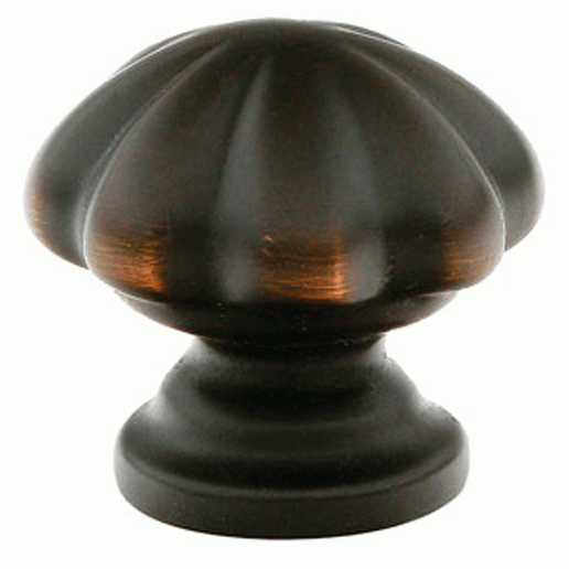 EMTEK 1 1/4 Inch Solid Brass Melon Cabinet Knob (Oil Rubbed Bronze Finish)