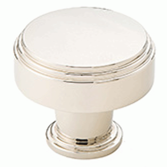 EMTEK 1 1/4 Inch Solid Brass Newport Knob (Polished Nickel Finish)