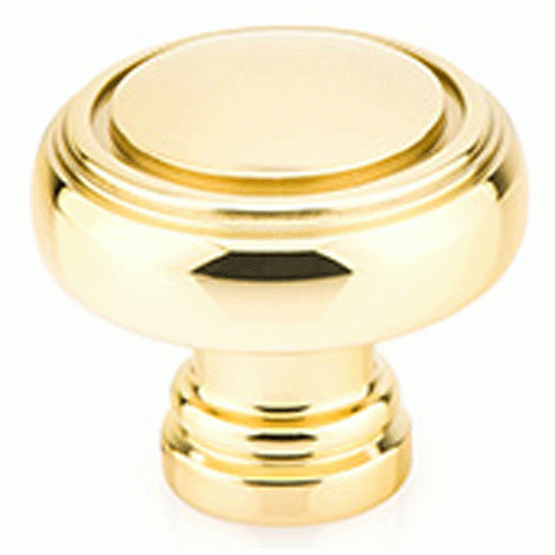 EMTEK 1 1/4 Inch Solid Brass Norwich Cabinet Knob (Polished Brass Finish)