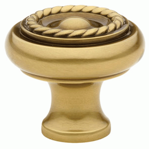 EMTEK Emtek 1 1/4 Inch Solid Brass Rope Cabinet Knob (Antique Brass Finish)