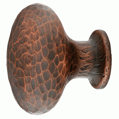 EMTEK Emtek Arts & Crafts 1 1/4 Inch Solid Brass Round Dimpled Knob (Oil Rubbed Bronze Finish)