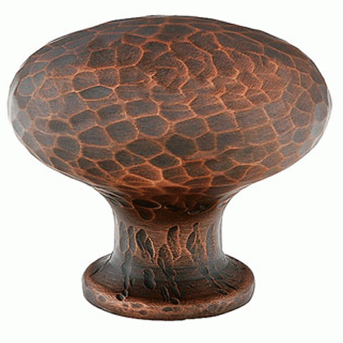 EMTEK Emtek Arts & Crafts 1 1/4 Inch Solid Brass Round Dimpled Knob (Oil Rubbed Bronze Finish)