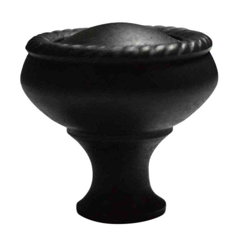 1 1/4 Inch Solid Brass Round Georgian Roped Cabinet & Furniture Knob