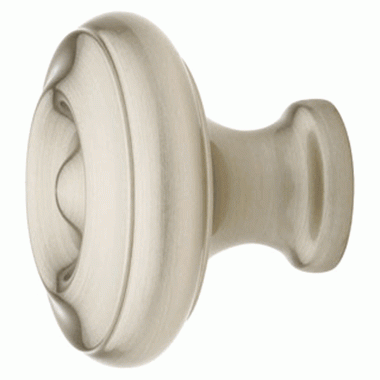 EMTEK 1 1/4 Inch Solid Brass Waverly Cabinet Knob (Brushed Nickel Finish)