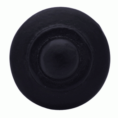 COPPER MOUNTAIN HARDWARE 1 1/4 Inch Solid Iron Round Button Cabinet Knob (Matte Black Finish)