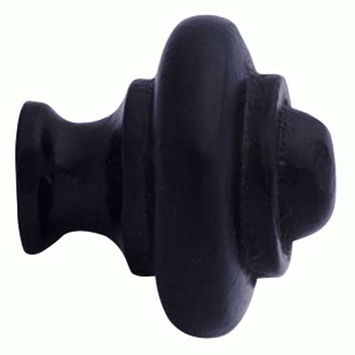 1 1/4 Inch Solid Iron Round Button Cabinet Knob (Matte Black Finish) COPPER MOUNTAIN HARDWARE