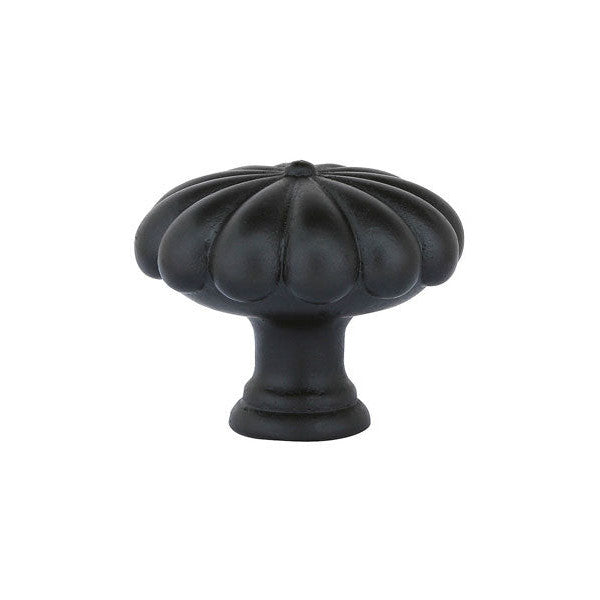 EMTEK 1 1/4 Inch Tuscany Bronze Fluted Round Knob (Flat Black)