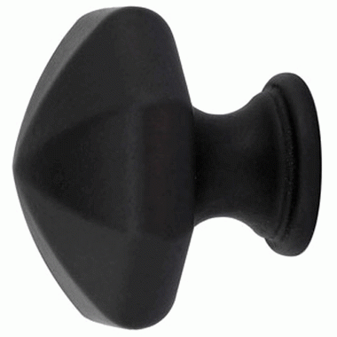 EMTEK 1 1/4 Inch Tuscany Bronze Octagon Knob (Flat Black)