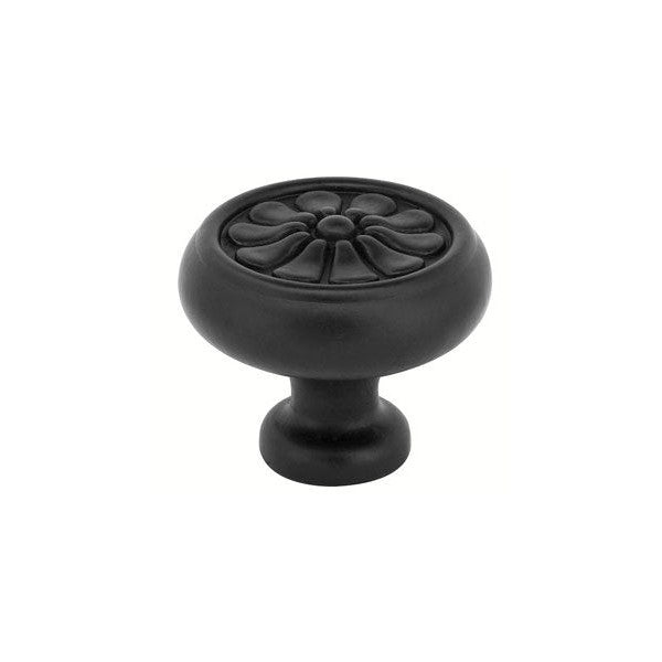 EMTEK Emtek 1 1/4  Inch Tuscany Bronze Petal Knob (Flat Black)