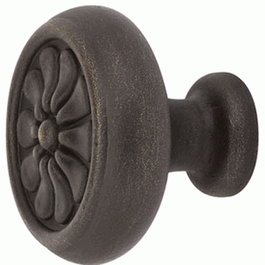 EMTEK 1 1/4 Inch Tuscany Bronze Petal Knob (Medium Bronze)