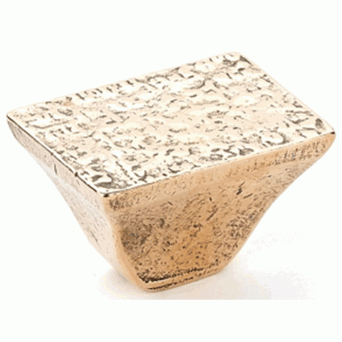 SCHAUB 1 1/4 Inch Vinci Rectangle Cabinet Knob (Natural Bronze Finish)