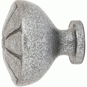 EMTEK 1 1/4 Inch Wrought Steel Petal Knob (Satin Steel Finish)