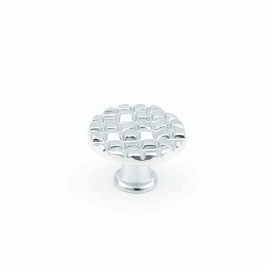 SCHAUB 1 1/8 Inch Mosaic Small Round Knob (Polished Chrome Finish)