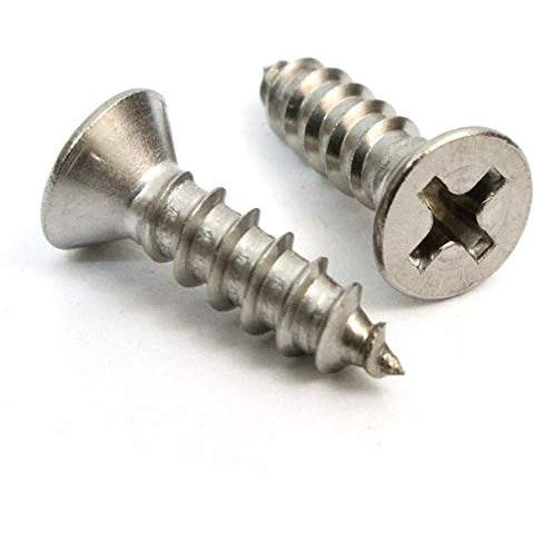 COPPER MOUNTAIN HARDWARE Single 3/4 Inch Solid Brass Wood Screw (Brushed Nickel Finish)