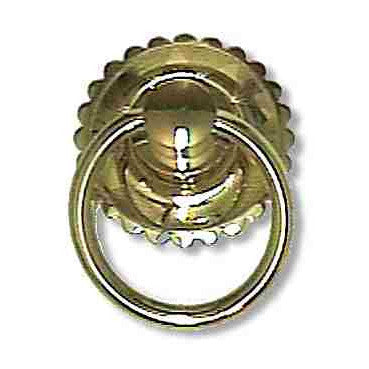 COPPER MOUNTAIN HARDWARE 1 3/4 Inch Diameter Solid Brass Ring Pull (Polished Brass Finish)