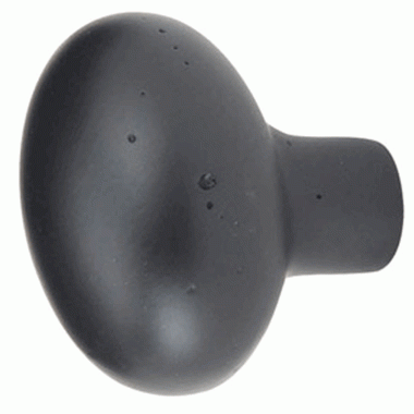 EMTEK Emtek 1 3/4 Inch Sandcast Bronze Egg Knob (Matte Black Finish)