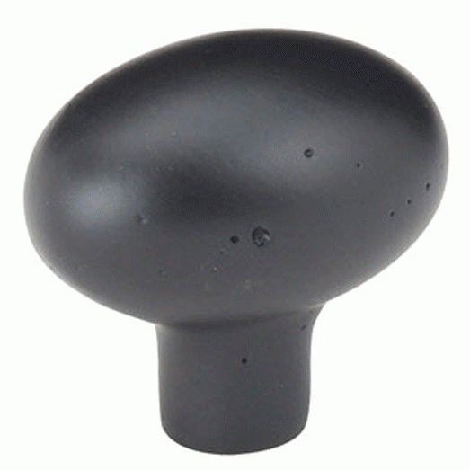 EMTEK Emtek 1 3/4 Inch Sandcast Bronze Egg Knob (Matte Black Finish)