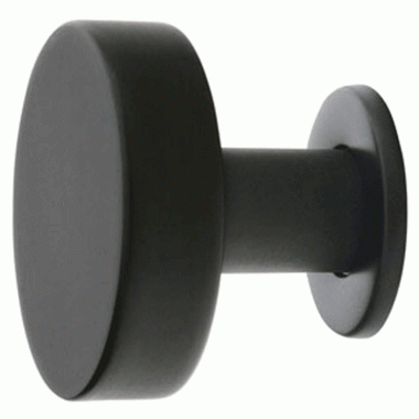 EMTEK Emtek 1 3/4 Inch Solid Brass Cadet Knob (Flat Black Finish)