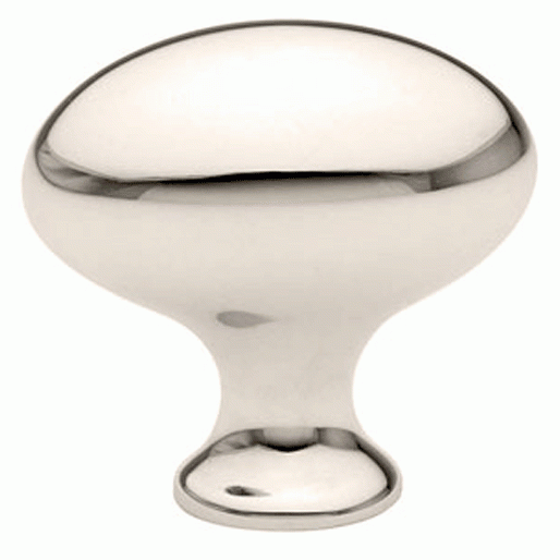 EMTEK 1 3/4 Inch Solid Brass Egg Cabinet Knob (Polished Chrome Finish)