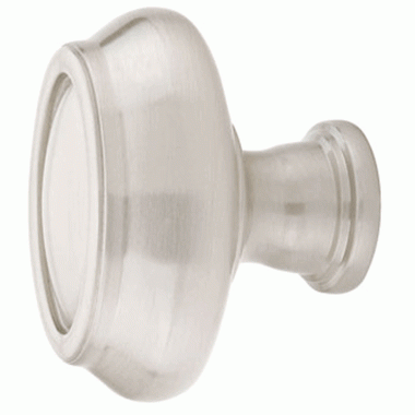 EMTEK 1 3/4 Inch Solid Brass Geometric Oval Cabinet Knob (Satin Nickel Finish)