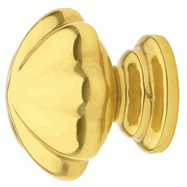 EMTEK 1 3/4 Inch Solid Brass Melon Cabinet Knob (Polished Brass Finish)