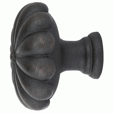 EMTEK 1 3/4 Inch Tuscany Bronze Fluted Round Knob (Medium Bronze)