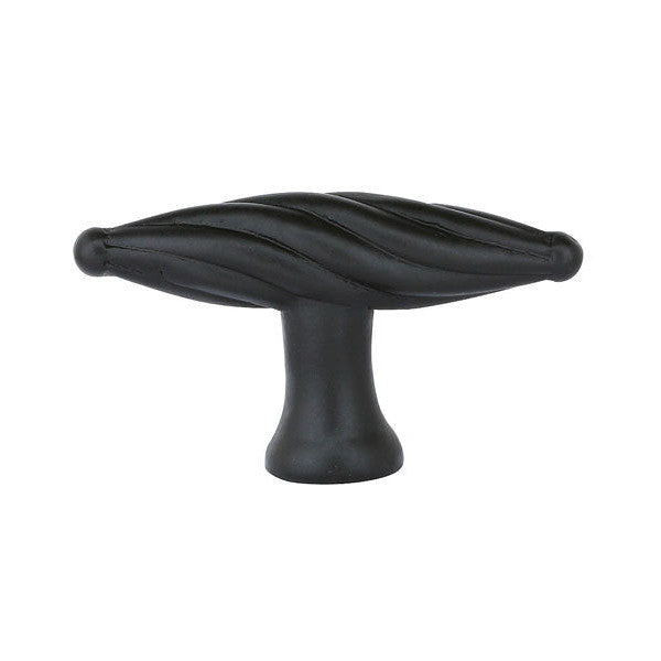 EMTEK 1 3/4 Inch Tuscany Bronze Twist Finger Knob (Flat Black)